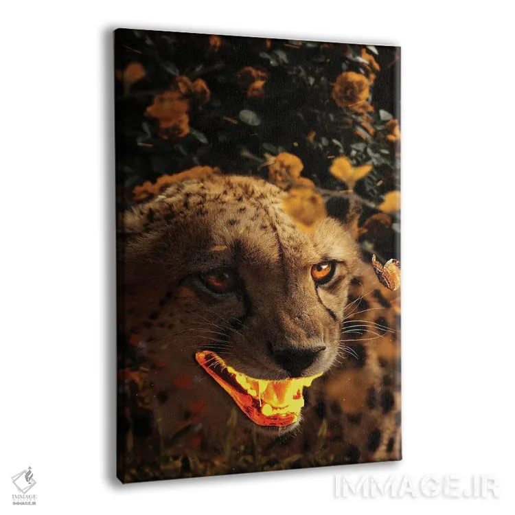 تابلو دکوراتیو یوزپلنگ طلایی اثر میلوش کارانوویچ - نمای پرسپکتیو محصول