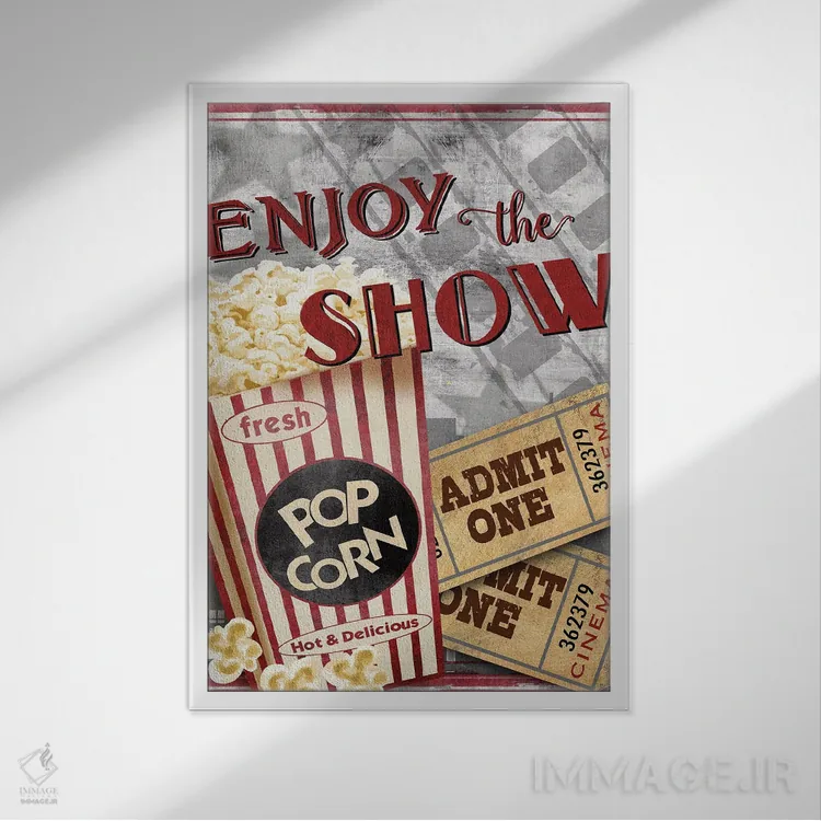 تابلو دکوراتیو شب فیلم I اثر کنراد ناتسن - نمای قابدار سفید