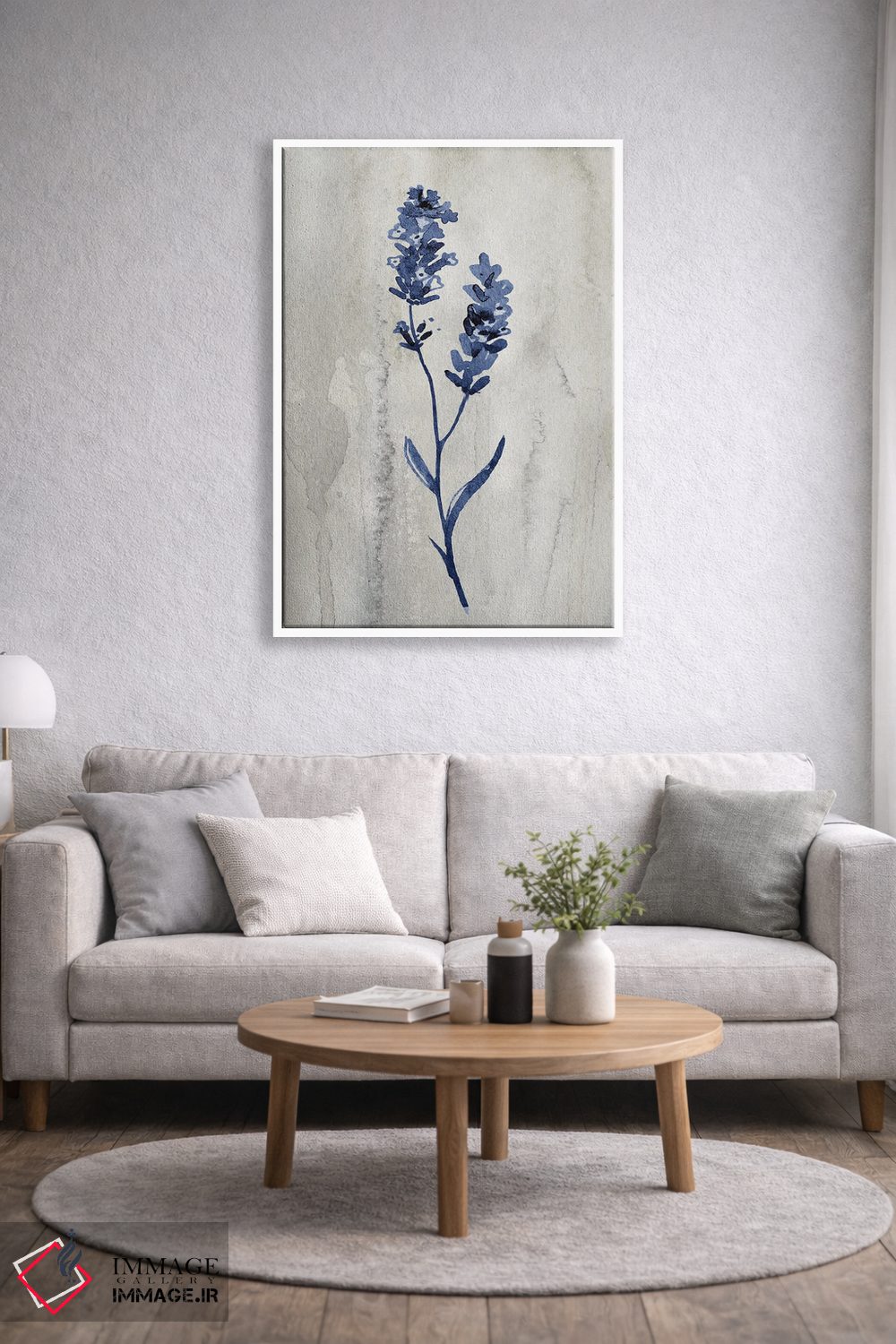 تابلو مینیمال گیاهان نیلی II اثر کنراد ناتسن - D1W