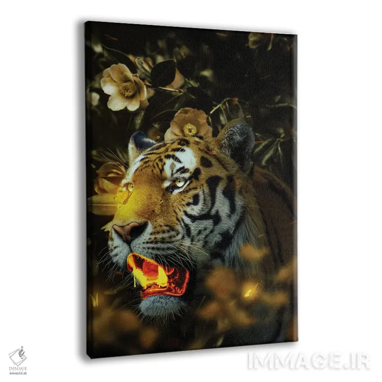 تابلو دکوراتیو ببر طلایی اثر میلوش کارانوویچ - نمای پرسپکتیو محصول