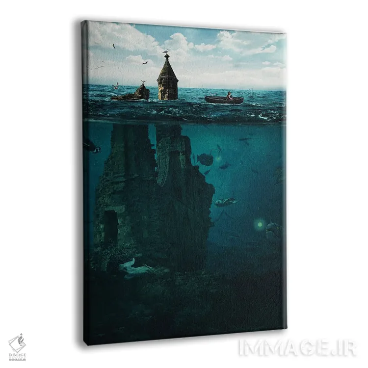 تابلو دکوراتیو شهر گمشده اثر میلوش کارانوویچ - نمای پرسپکتیو محصول