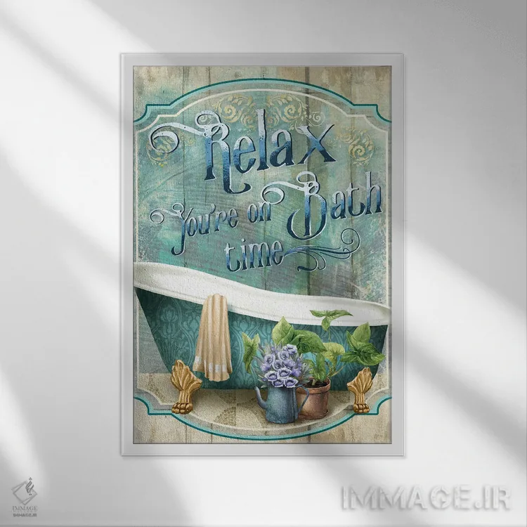 تابلو دکوراتیو زمان حمام توست اثر کنراد ناتسن - نمای قابدار سفید