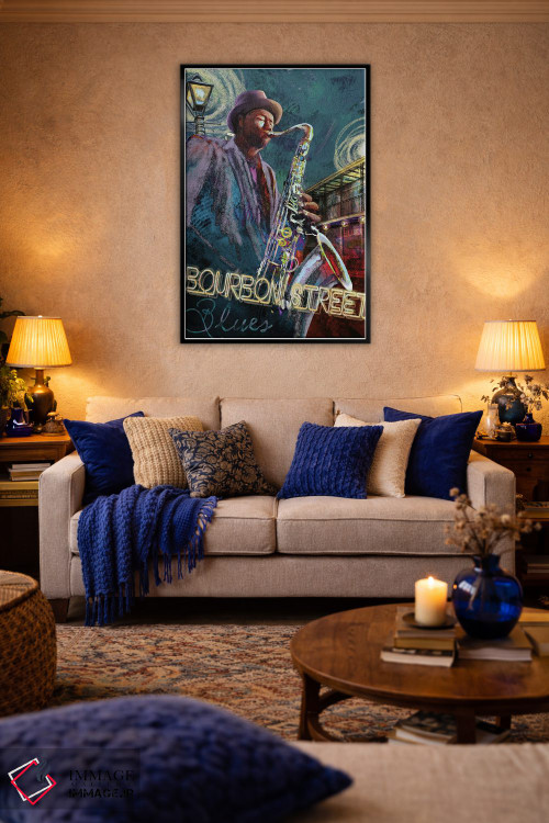 تابلو دکوراتیو بلوز خیابان بوربن اثر کنراد ناتسن - D5B