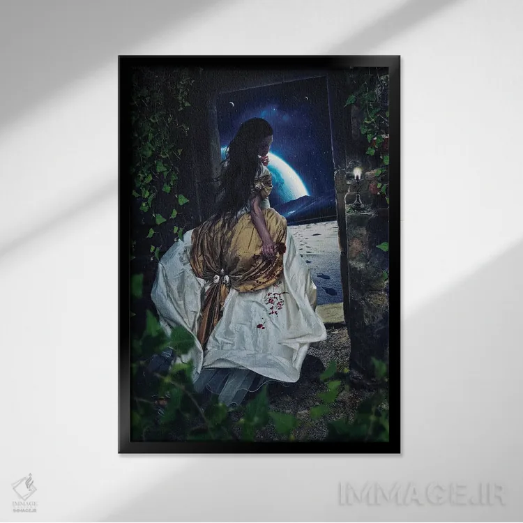 تابلو دکوراتیو رهاشده اثر میلوش کارانوویچ - نمای قابدار مشکی