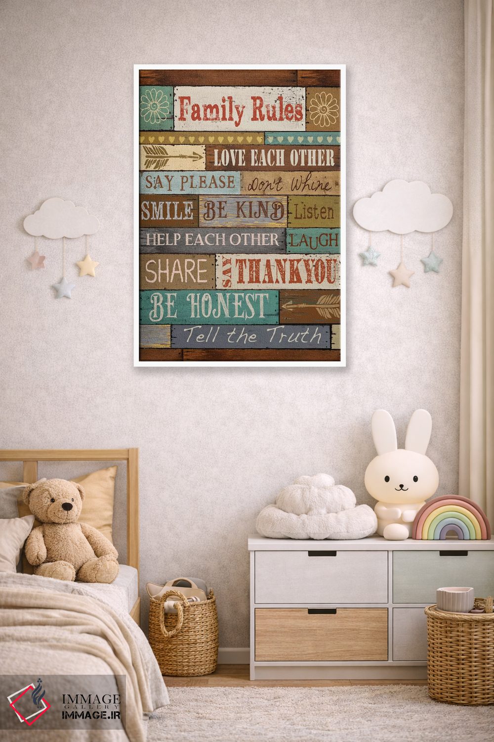 تابلو دکوراتیو قوانین خانواده اثر کنراد ناتسن - D3W