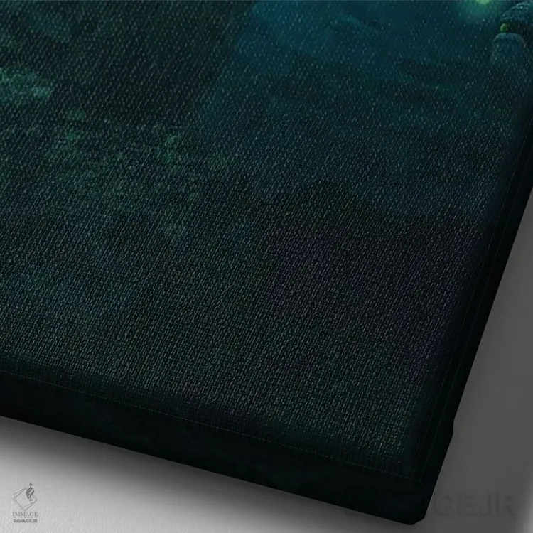 تابلو دکوراتیو شهر گمشده اثر میلوش کارانوویچ - نمای نزدیک بافت بوم