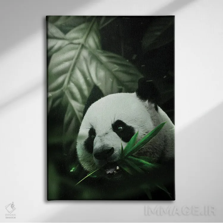تابلو دکوراتیو پاندا اثر میلوش کارانوویچ - نمای روبهرو روی دیوار