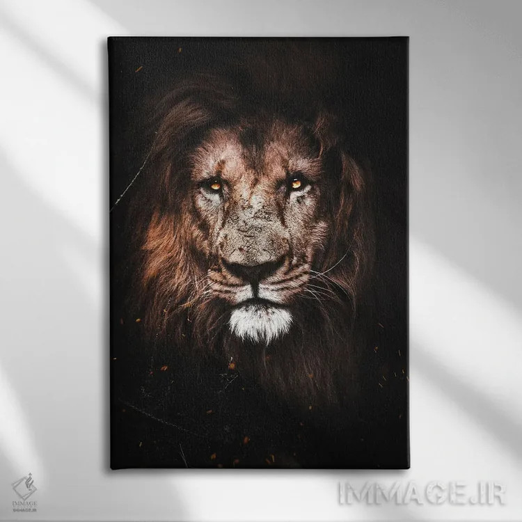 تابلو دکوراتیو شیر I اثر میلوش کارانوویچ - نمای روبهرو روی دیوار