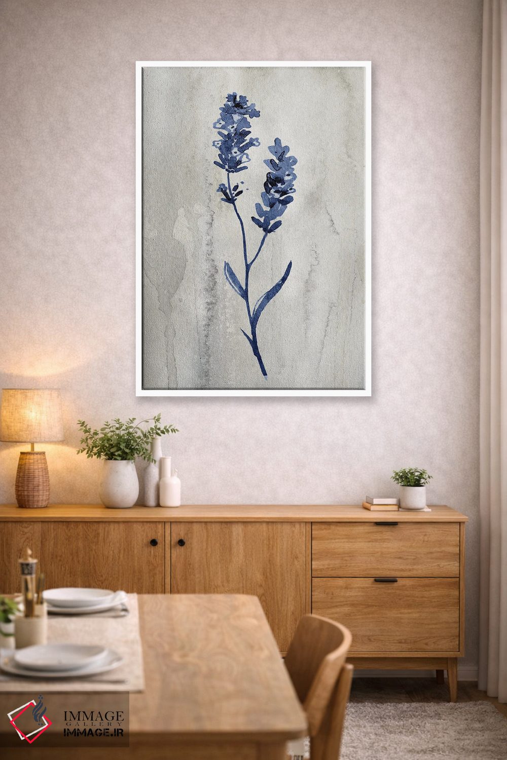 تابلو مینیمال گیاهان نیلی II اثر کنراد ناتسن - D4W