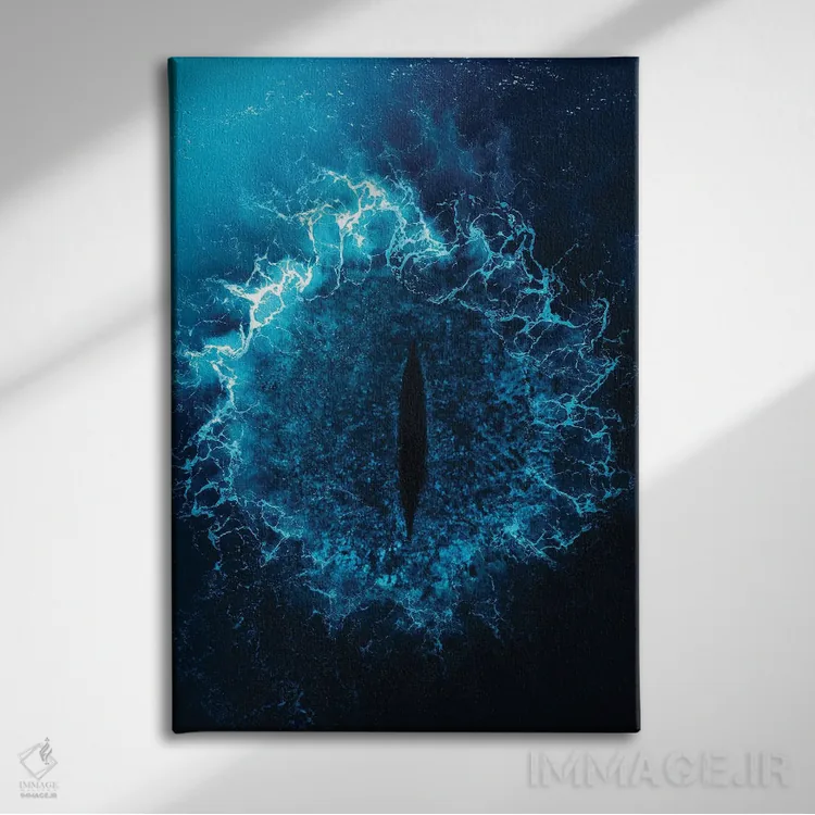 تابلو دکوراتیو چشم سائورون اثر میلوش کارانوویچ - نمای روبهرو روی دیوار