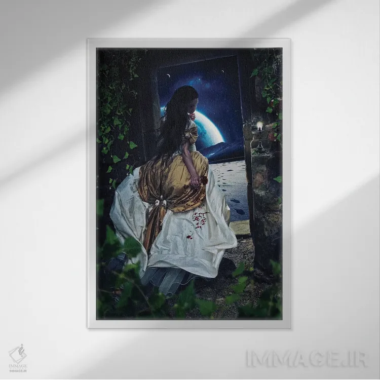 تابلو دکوراتیو رهاشده اثر میلوش کارانوویچ - نمای قابدار سفید