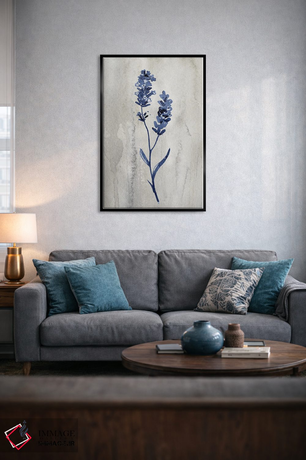تابلو مینیمال گیاهان نیلی II اثر کنراد ناتسن - D5B