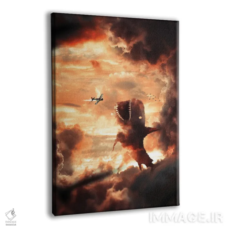 تابلو دکوراتیو کوسه ابری اثر میلوش کارانوویچ - نمای پرسپکتیو محصول