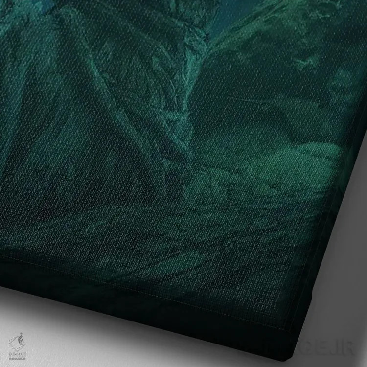 تابلو دکوراتیو تنها در اعماق اثر میلوش کارانوویچ - نمای نزدیک بافت بوم