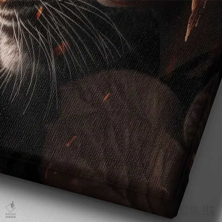 تابلو دکوراتیو برادر و خواهر اثر میلوش کارانوویچ - نمای نزدیک بافت بوم