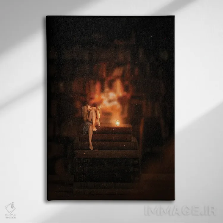 تابلو دکوراتیو کتاب اثر میلوش کارانوویچ - نمای روبهرو روی دیوار