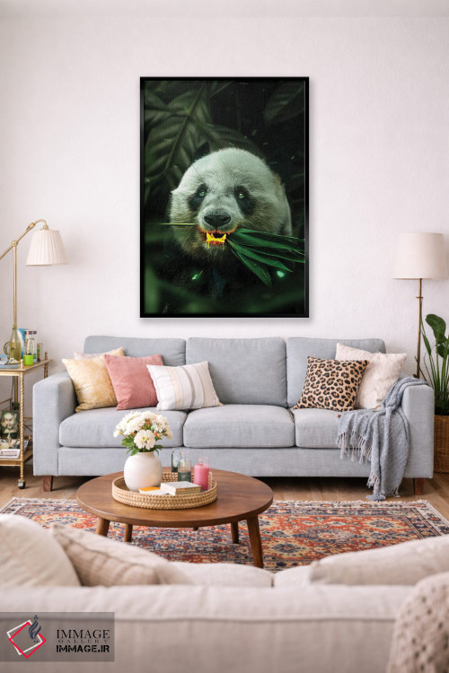 تابلو دکوراتیو پاندای طلایی اثر میلوش کارانوویچ - D1B