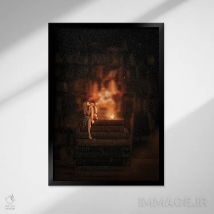 تابلو دکوراتیو کتاب اثر میلوش کارانوویچ - نمای قابدار مشکی