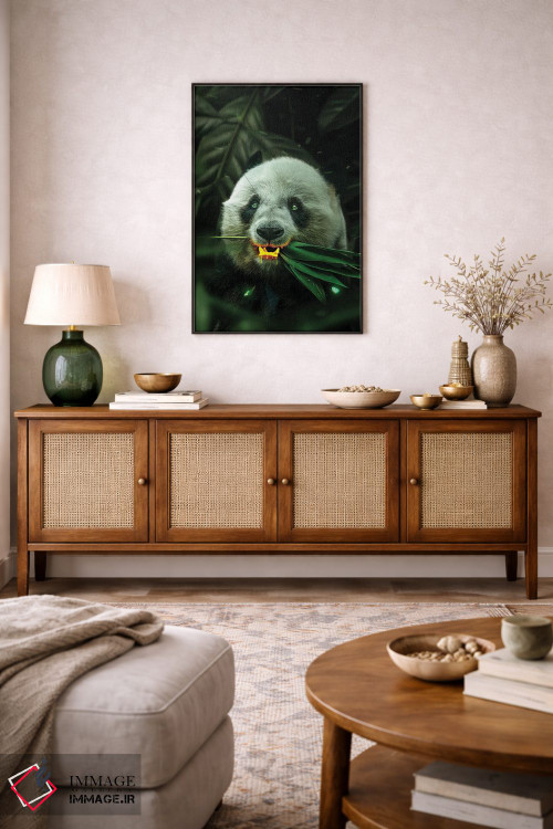 تابلو دکوراتیو پاندای طلایی اثر میلوش کارانوویچ - D3B