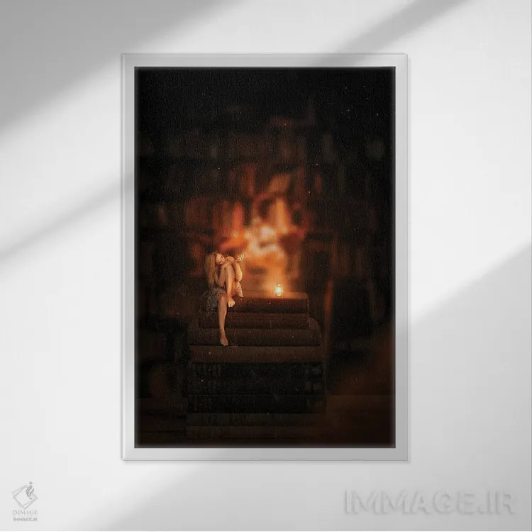 تابلو دکوراتیو کتاب اثر میلوش کارانوویچ - نمای قابدار سفید