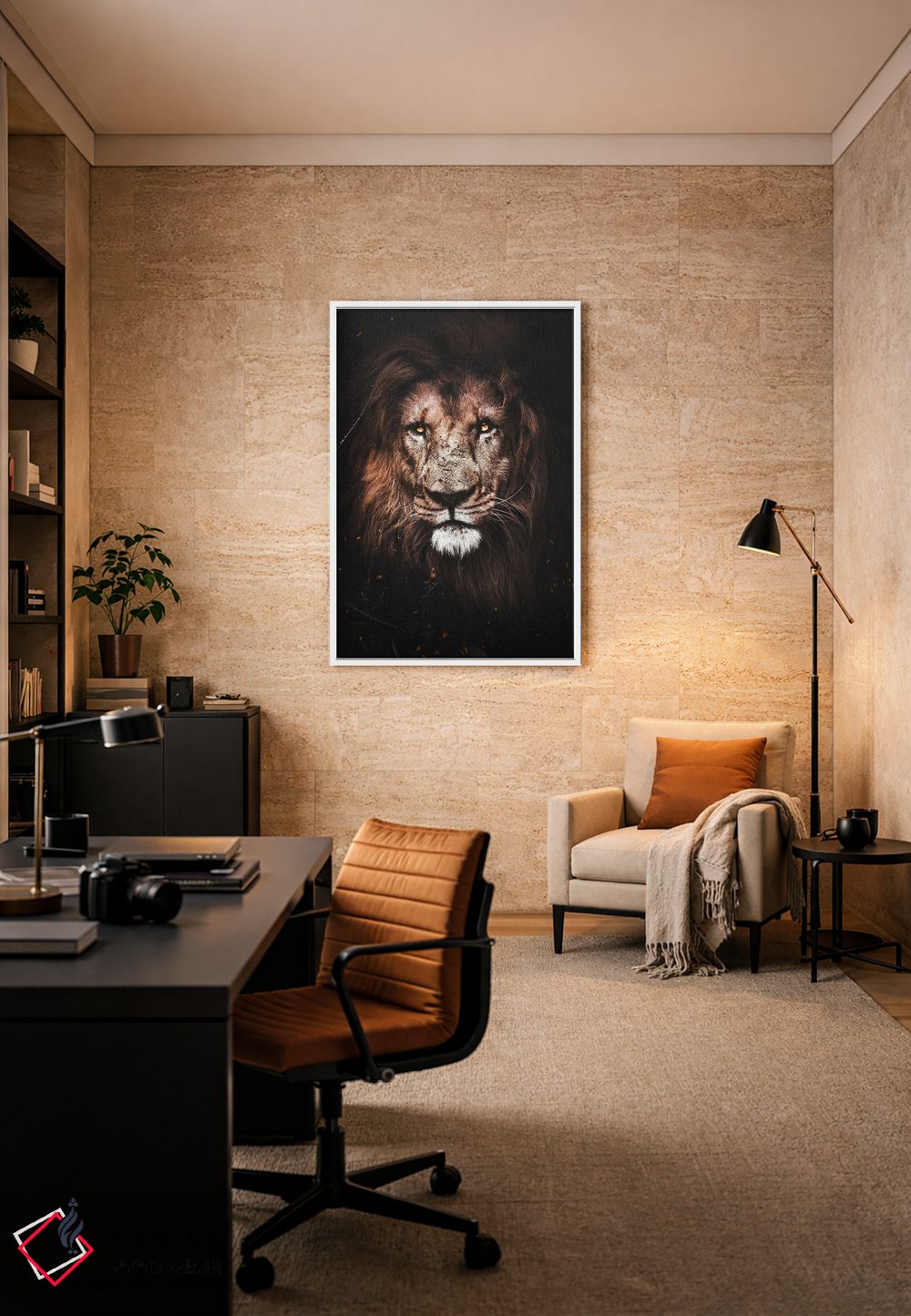 تابلو دکوراتیو شیر I اثر میلوش کارانوویچ - D5W
