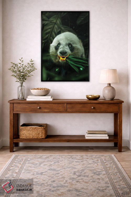 تابلو دکوراتیو پاندای طلایی اثر میلوش کارانوویچ - D4B