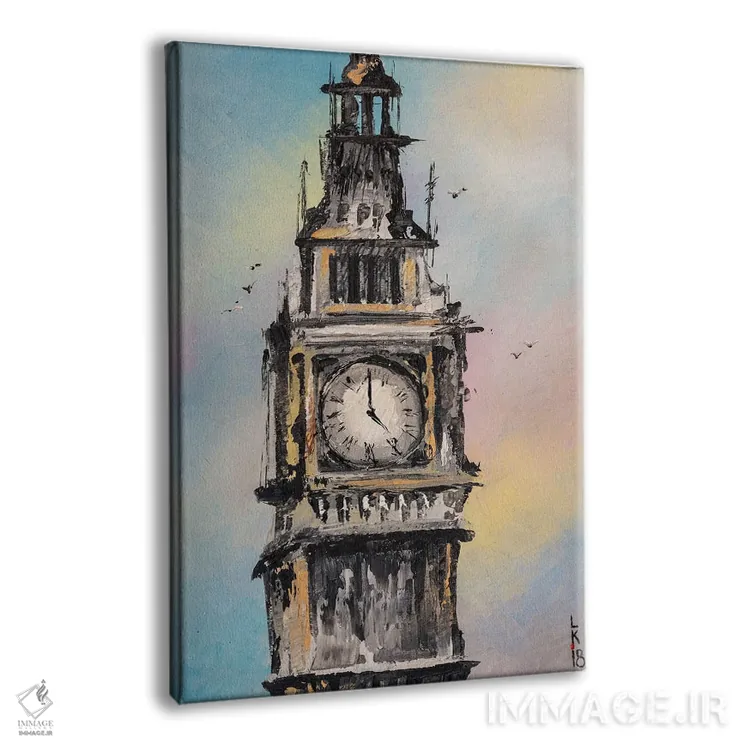 تابلو دکوراتیو ساعت پنج اثر کوپتسووا آرت - نمای پرسپکتیو محصول
