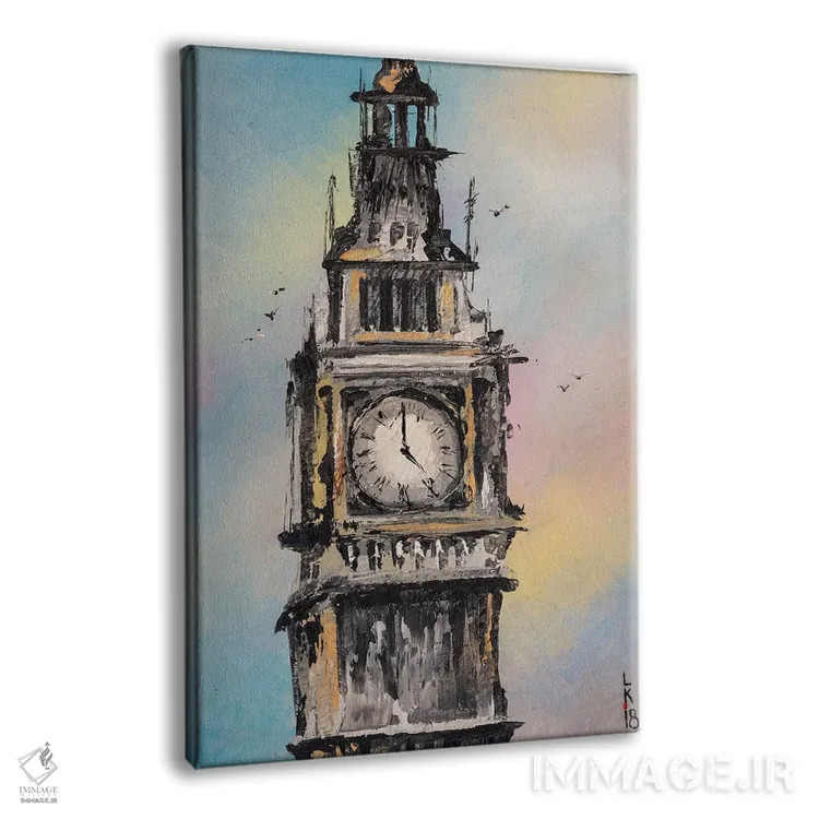 تابلو دکوراتیو ساعت پنج اثر کوپتسووا آرت - نمای پرسپکتیو محصول