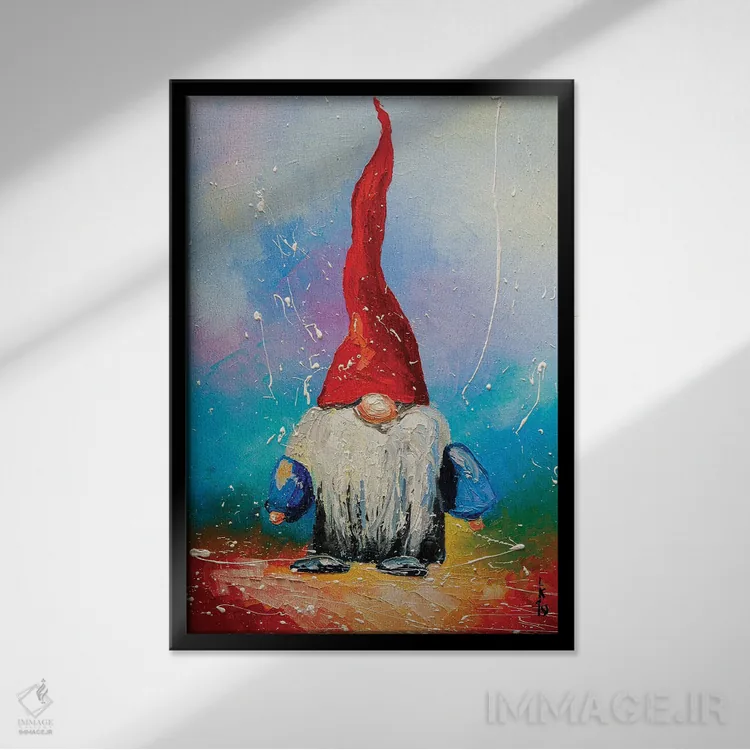 تابلو دکوراتیو من یک کوتوله ام اثر کوپتسووا آرت - نمای قابدار مشکی