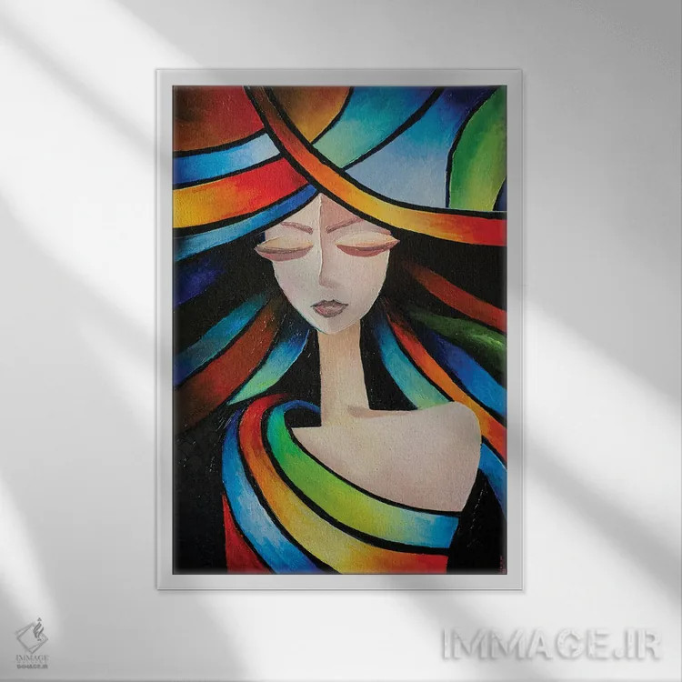تابلو دکوراتیو رویاهای رنگارنگ اثر کوپتسووا آرت - نمای قابدار سفید