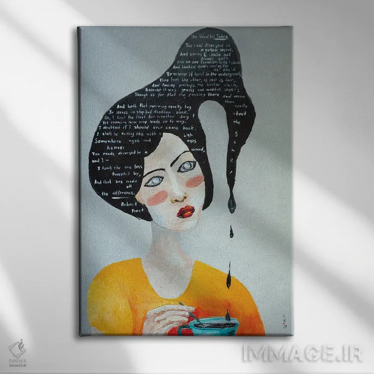 تابلو دکوراتیو راهی که نرفته شد اثر کوپتسووا آرت - نمای روبهرو روی دیوار