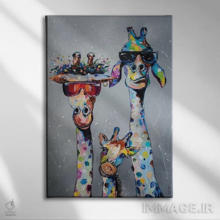 تابلو دکوراتیو خانواده آرام اثر کوپتسووا آرت - نمای روبهرو روی دیوار