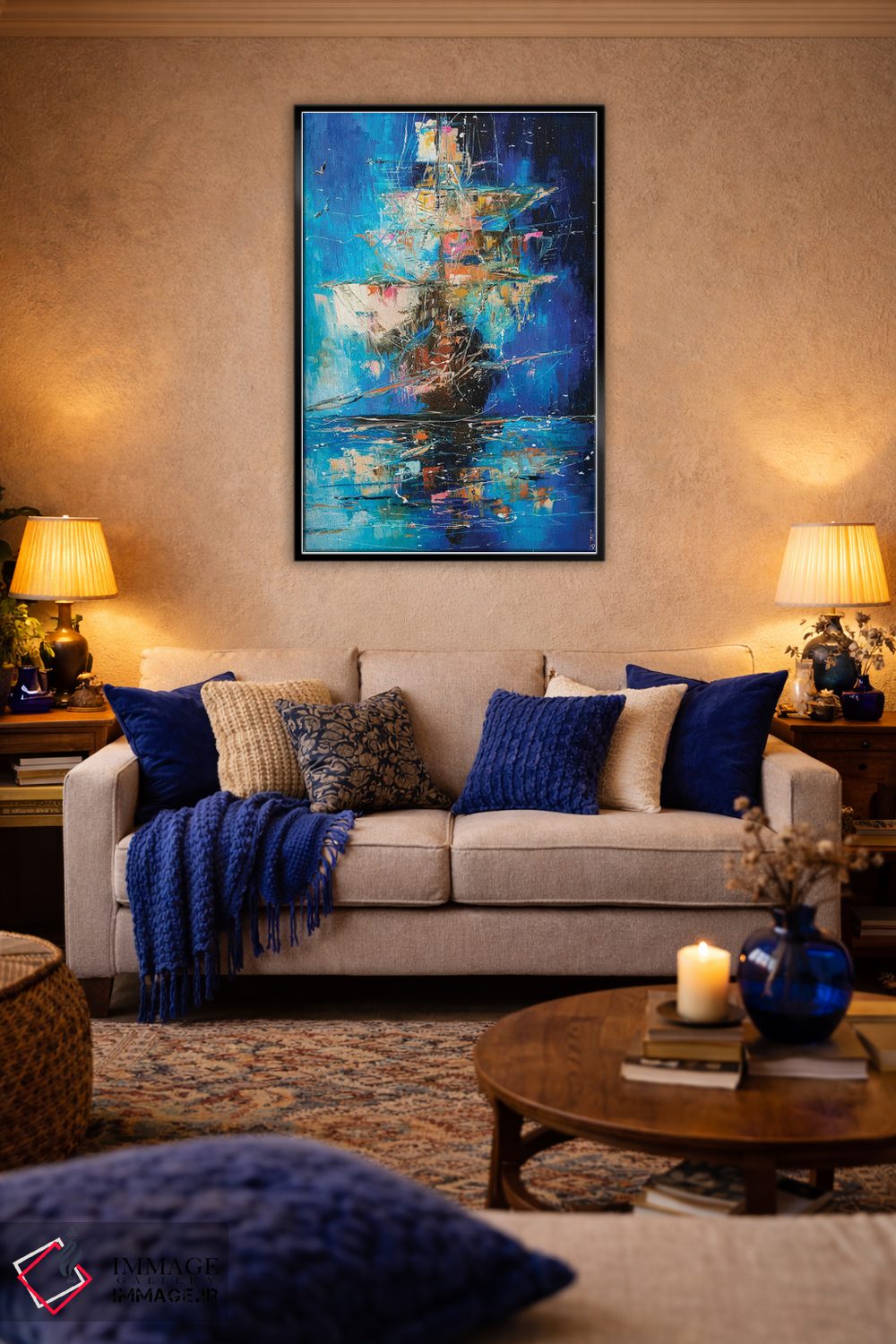 تابلو انتزاعی کشتی ارواح ۲ اثر کوپتسووا آرت - D4B