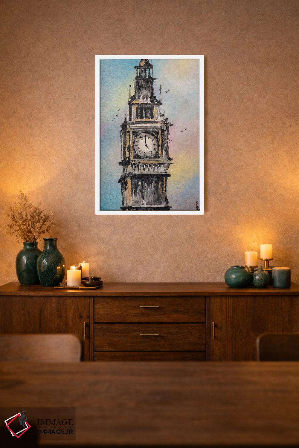 تابلو دکوراتیو ساعت پنج اثر کوپتسووا آرت - D2W