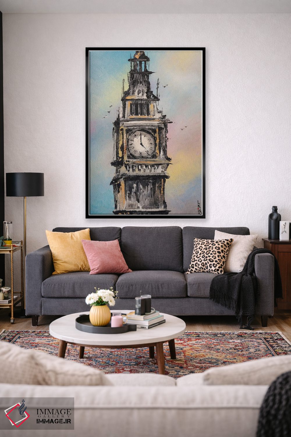 تابلو دکوراتیو ساعت پنج اثر کوپتسووا آرت - D3B