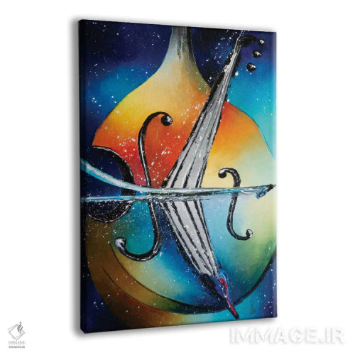 تابلو دکوراتیو کنترباس اثر کوپتسووا آرت - نمای پرسپکتیو محصول