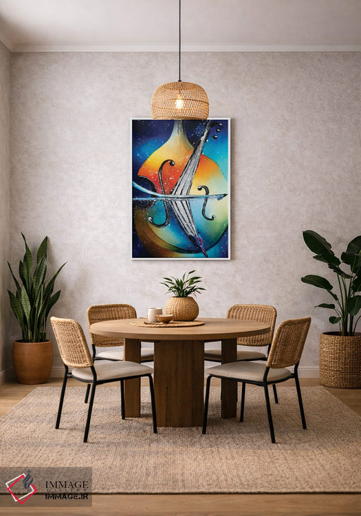 تابلو دکوراتیو کنترباس اثر کوپتسووا آرت - D3W
