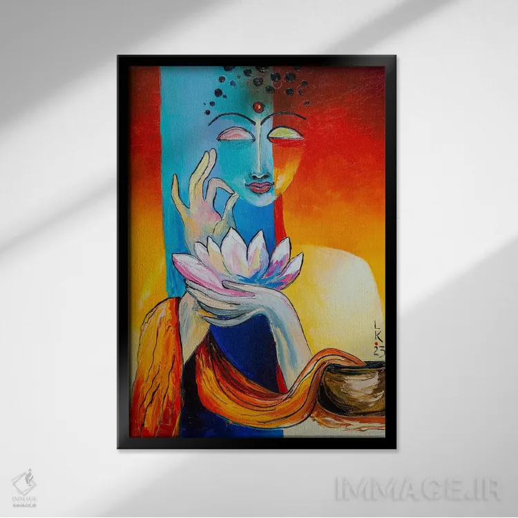 تابلو دکوراتیو مدیتیشن اثر کوپتسووا آرت - نمای قابدار مشکی