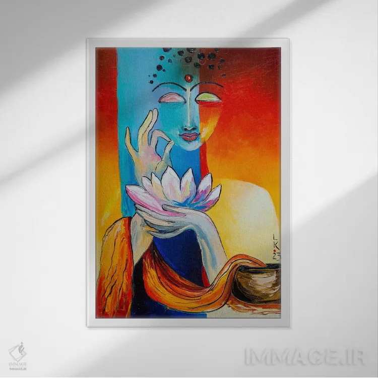 تابلو دکوراتیو مدیتیشن اثر کوپتسووا آرت - نمای قابدار سفید