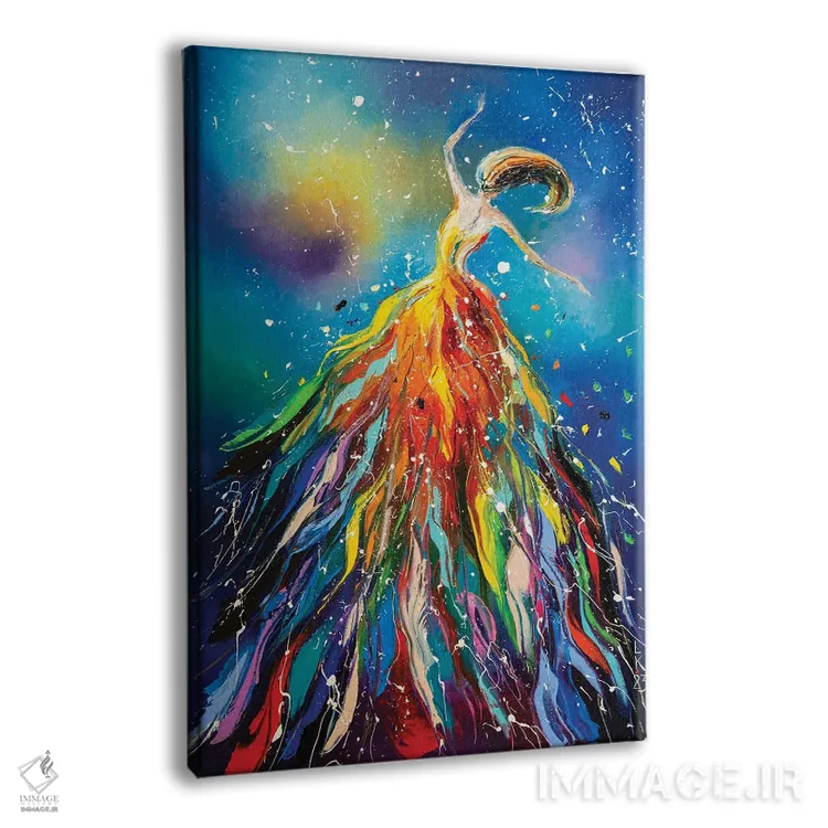 تابلو دکوراتیو رقص در فضا اثر کوپتسووا آرت - نمای پرسپکتیو محصول