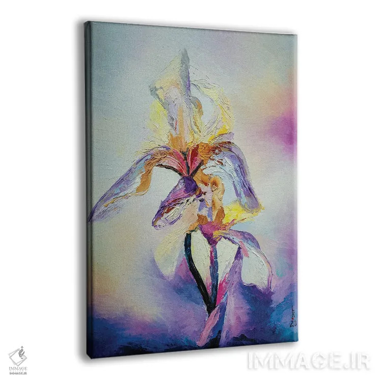 تابلو انتزاعی گل زنبق اثر کوپتسووا آرت - نمای پرسپکتیو محصول