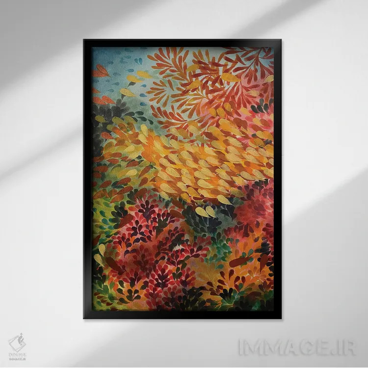 تابلو دکوراتیو زیر دریا اثر شوشانیک کاراپتیان - نمای قابدار مشکی