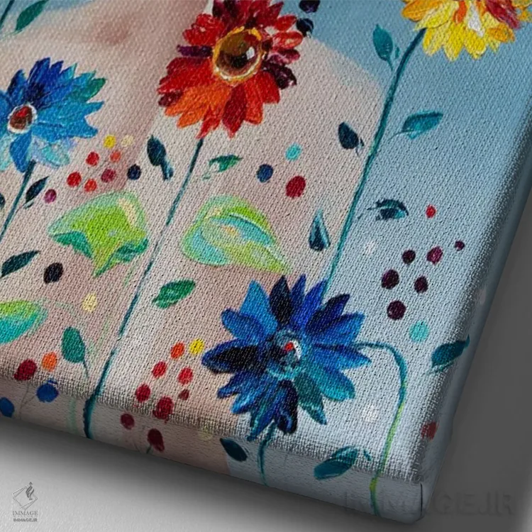 تابلو دکوراتیو من زنده ام اثر کوپتسووا آرت - نمای نزدیک بافت بوم