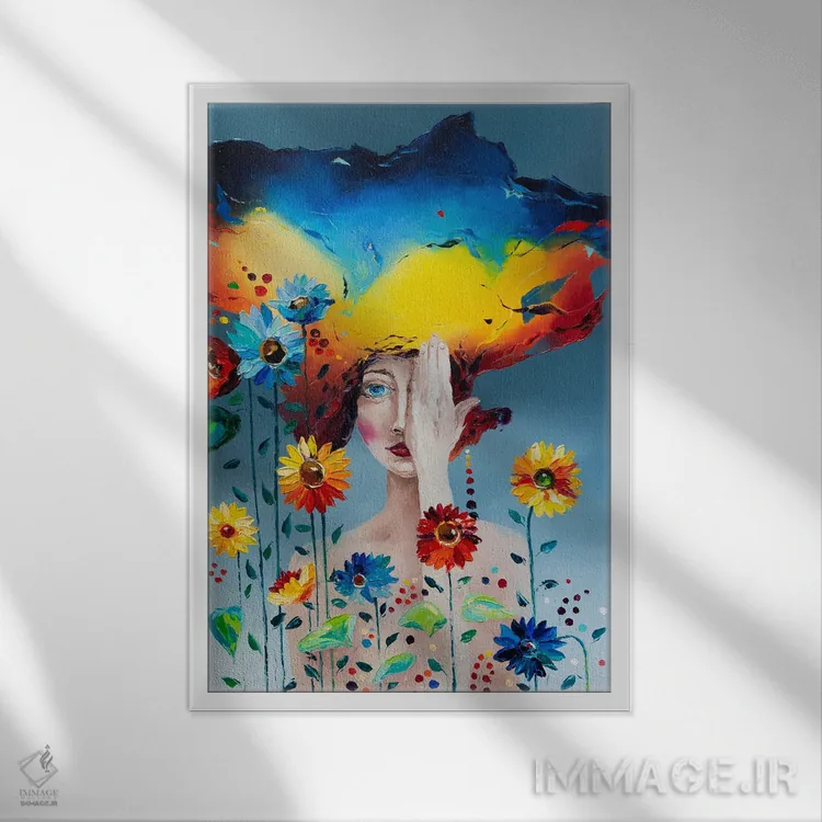 تابلو دکوراتیو من زنده ام اثر کوپتسووا آرت - نمای قابدار سفید