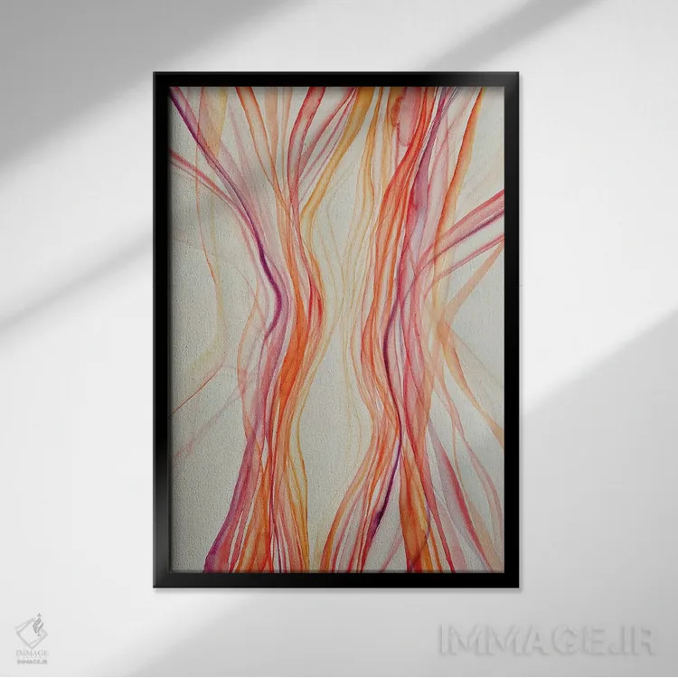 تابلو انتزاعی نسیم تابستانی اثر شوشانیک کاراپتیان - نمای قابدار مشکی
