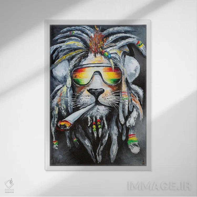 تابلو دکوراتیو حالم خوب است اثر کوپتسووا آرت - نمای قابدار سفید