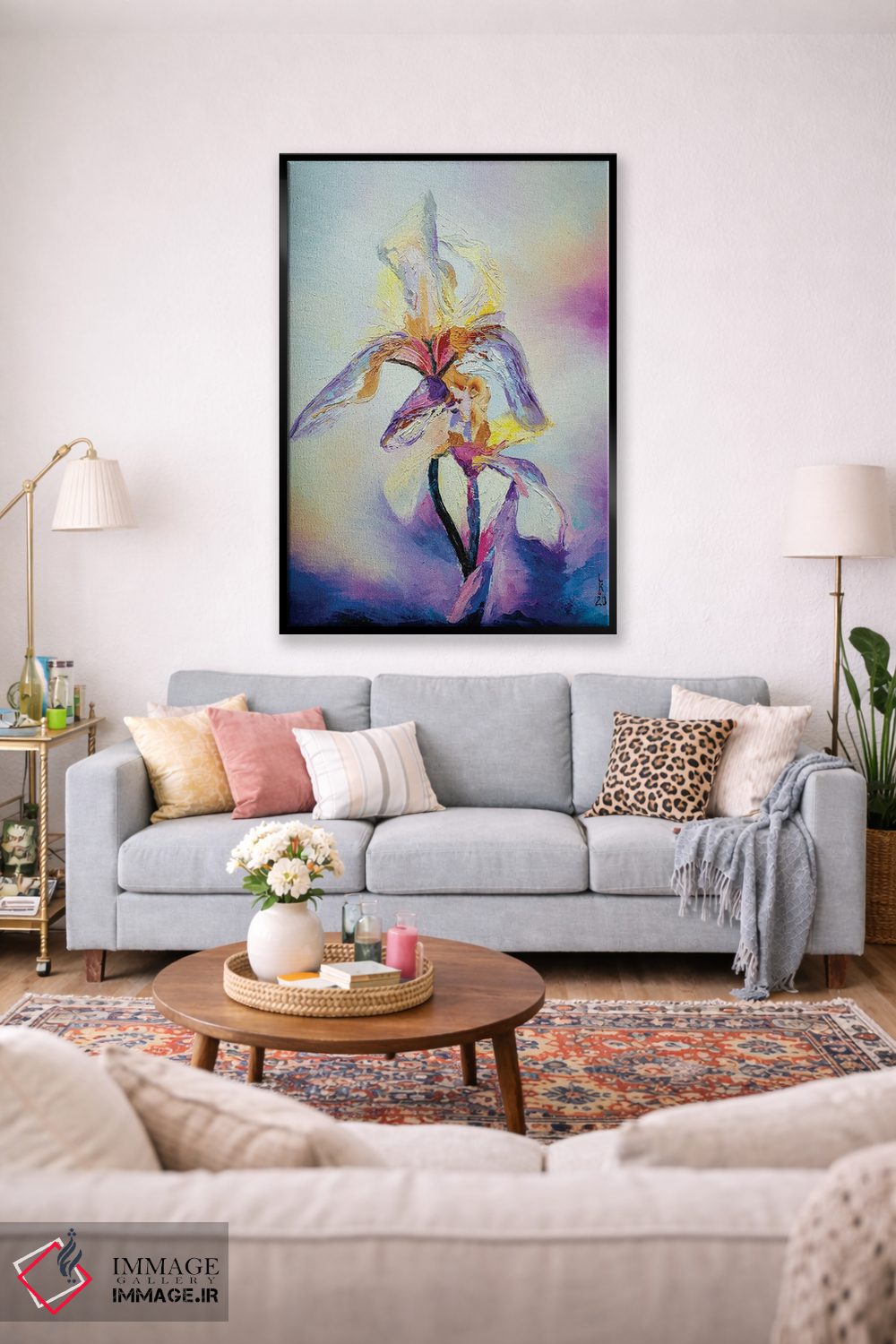 تابلو انتزاعی گل زنبق اثر کوپتسووا آرت - D2B