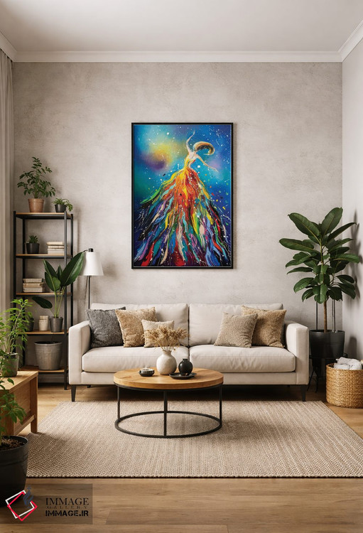 تابلو دکوراتیو رقص در فضا اثر کوپتسووا آرت - D1B