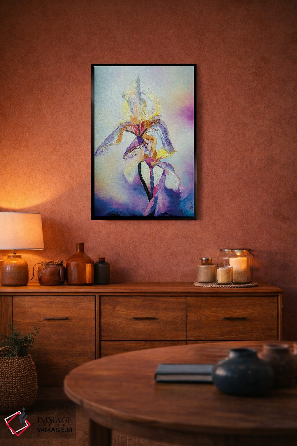 تابلو انتزاعی گل زنبق اثر کوپتسووا آرت - D5B