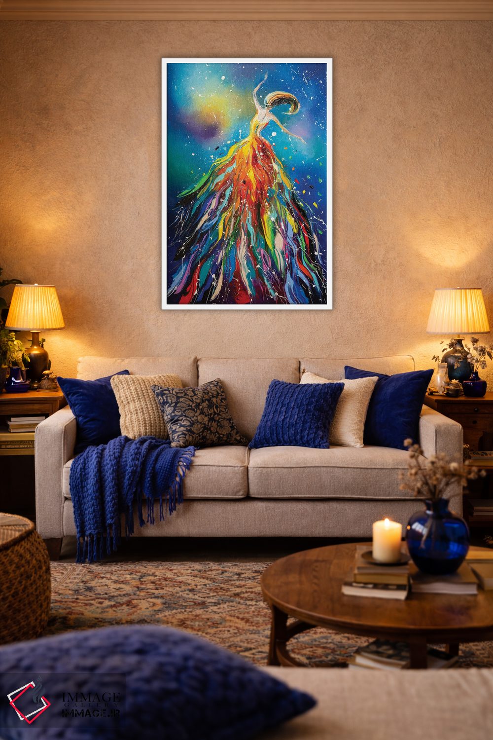 تابلو دکوراتیو رقص در فضا اثر کوپتسووا آرت - D3W